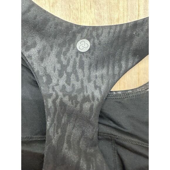 *Zella* Sports Bra Black Strappy Cross Back Crop Top Womens  Small Work Out Yoga - Picture 4 of 4